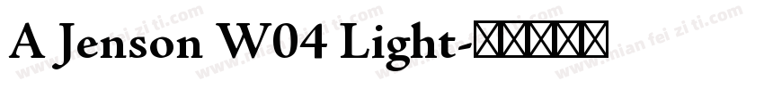 A Jenson W04 Light字体转换